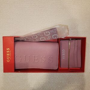 GUESS Mauve Wallet and Cardholder Set